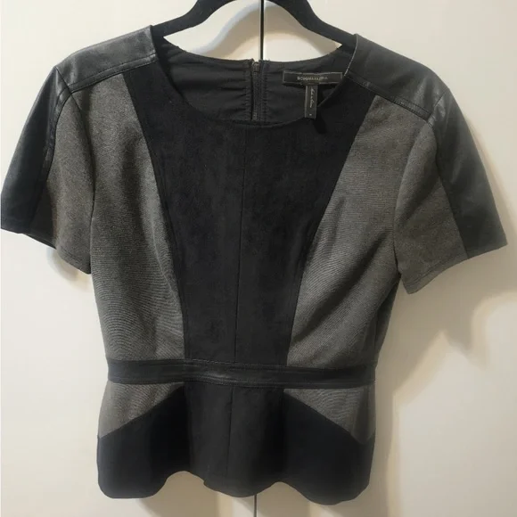 Bcbgmaxazria Black and gray top - Picture 3 of 4